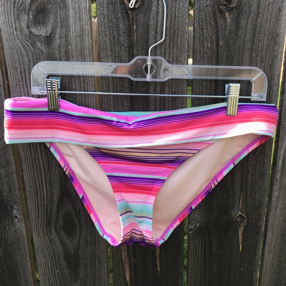 Victoria's Secret Other - Victoria’s Secret Striped Fold Over Bottoms